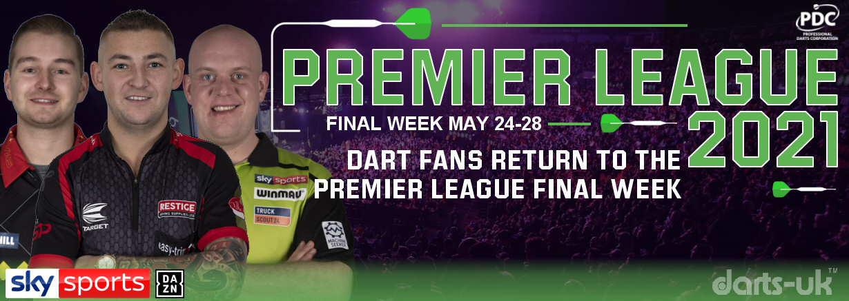 Dart fans return for the final week of the 2021 Premier League