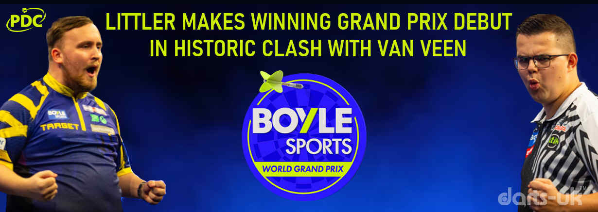 Littler Makes Winning Grand Prix Debut in Historic Clash with van Veen